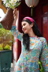 Set áo dài Sắc Xuân Bên Thềm  Cói Design