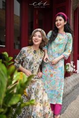 Set áo dài Sắc Xuân Bên Thềm  Cói Design