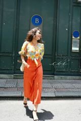 Áo croptop tay bí phối dây linen Cói Design