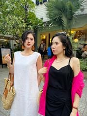 Đầm suông xoắn lưng Linen tưng premium Cói Design