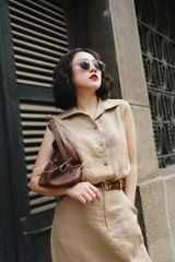 Chân váy xẻ 2 bên Linen tưng premium Cói Design