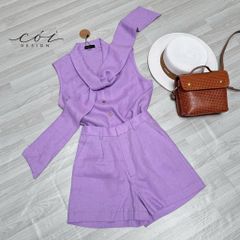 Quần short blazer linen prenium  Cói Design