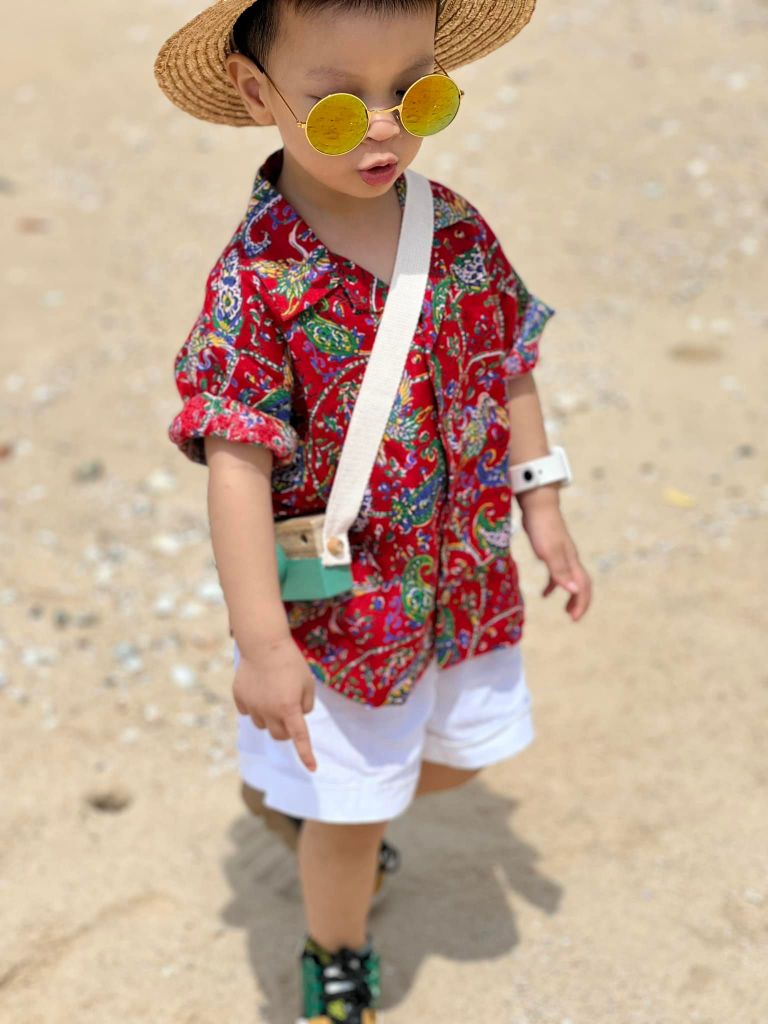 Áo danton em bé linen Kid Studio