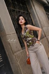 Quần suông phối nút linen tưng premium Cói Design
