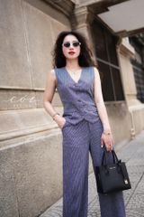 Set Gile Quần Suông Sọc Linen Cói Design