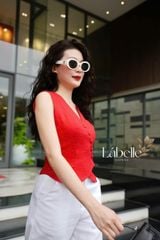 Áo Gile Nút Bọc Linen tưng premium Lá Belle