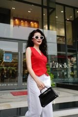 Áo Gile Nút Bọc Linen tưng premium Lá Belle