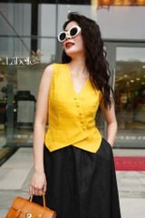Chân Váy Suông Lưng Thun Linen Lá Bella