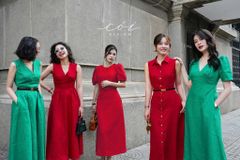 Đầm sát nách cổ sơ mi Linen tưng premium Cói Design