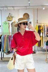 Áo sơ mi nút bọc tay liền Linen tưng premium Cói Design