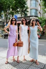 Chân váy suông xẻ tà linen tưng premium Cói Design