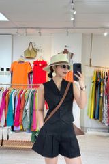 Quần short xếp ly form váy linen tưng premium Cói Design