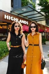 Chân váy xẻ 2 bên Linen tưng premium Cói Design