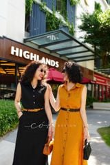 Áo sát nách cổ sơ mi Linen tưng premium Cói Design