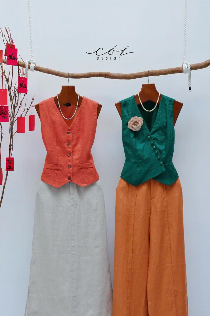 Quần suông ly giữa Linen tưng premium Cói Design