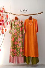 Áo dài sắc xuân Linen tưng premium Cói Design