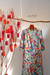 Áo dài sắc xuân Linen tưng premium Cói Design