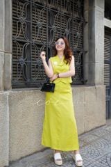 Áo gile cổ cánh én Linen tưng premium Cói Design