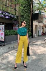 Quần ống suông gold Lá Belle