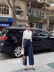 Quần ống suông gold Lá Belle