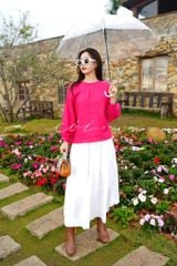 Chân váy tầng Linen tưng premium Cói Design