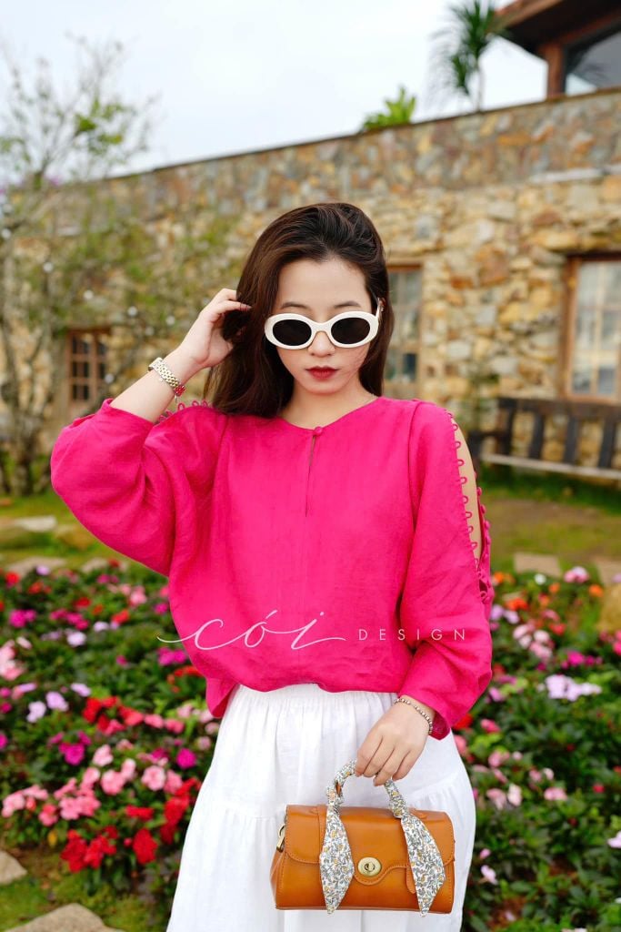 Chân váy tầng Linen tưng premium Cói Design
