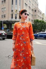 Set Áo Dài Sắc Xuân kèm quần suông Cói Design