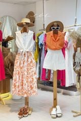 Chân váy tầng linen Cói Design