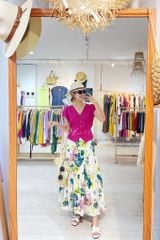 Chân váy tầng Linen tưng premium Cói Design