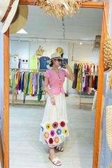 Áo gile tay xếp Linen tưng premium Cói Design