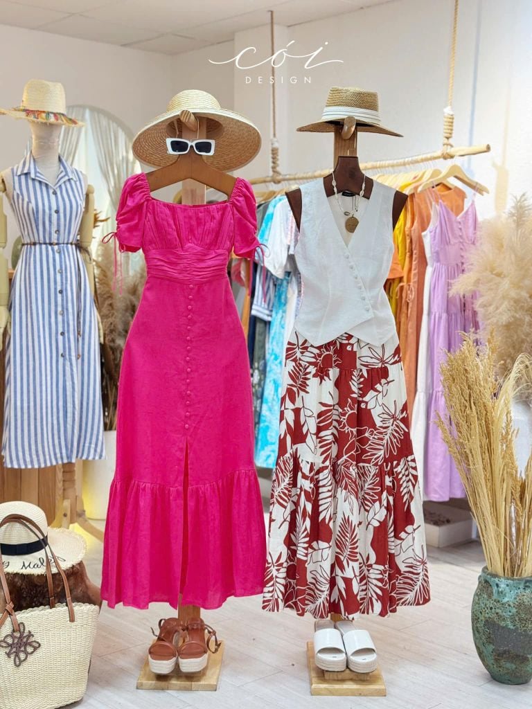 Chân váy tầng linen Cói Design