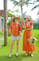 Đầm thiết kế tay bèo Linen tưng premium Cói Design