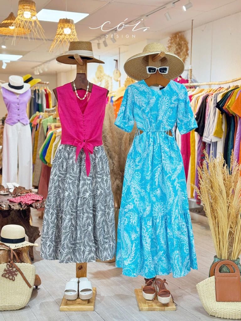 Chân váy tầng Linen tưng premium Cói Design
