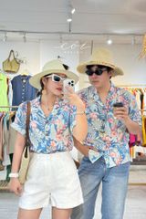 Áo danton họa tiết linen Nữ Cói Design