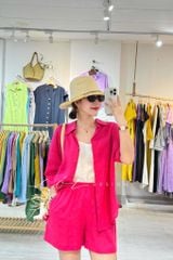 Áo sơ mi suông linen tưng premium Cói Design