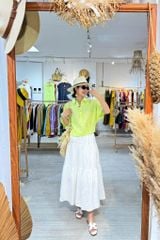 Áo sơ mi nút bọc tay liền Linen tưng premium Cói Design