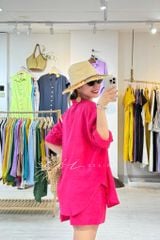 Áo sơ mi suông linen tưng premium Cói Design