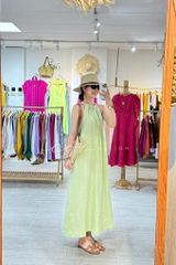 Đầm yếm suông Linen tưng premium Cói Design