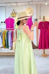 Đầm yếm suông Linen tưng premium Cói Design