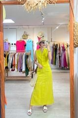 Áo gile cổ cánh én Linen tưng premium Cói Design