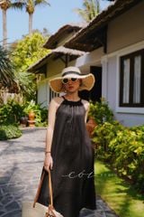 Đầm yếm suông Linen tưng premium Cói Design