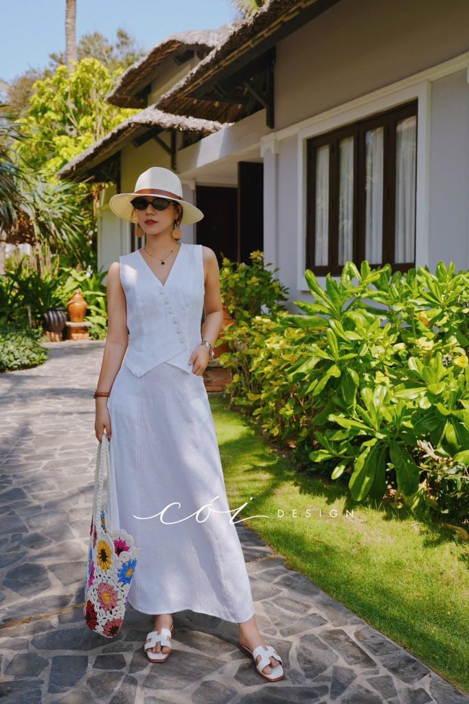 Chân váy 8 mảnh Linen tưng premium Cói Design