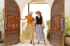 Chân váy tầng Linen tưng premium Cói Design