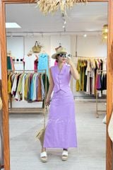 Áo gile cổ cánh én Linen tưng premium Cói Design