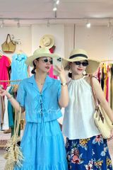 Áo danton thắt nơ linen tưng premium Cói Design