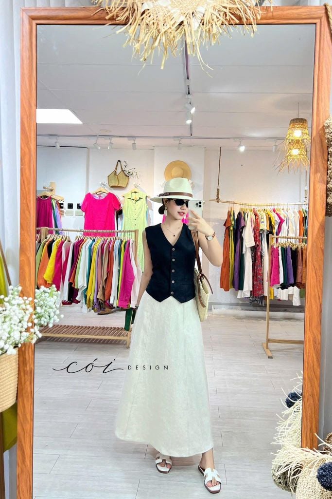 Chân váy 8 mảnh Linen tưng premium Cói Design