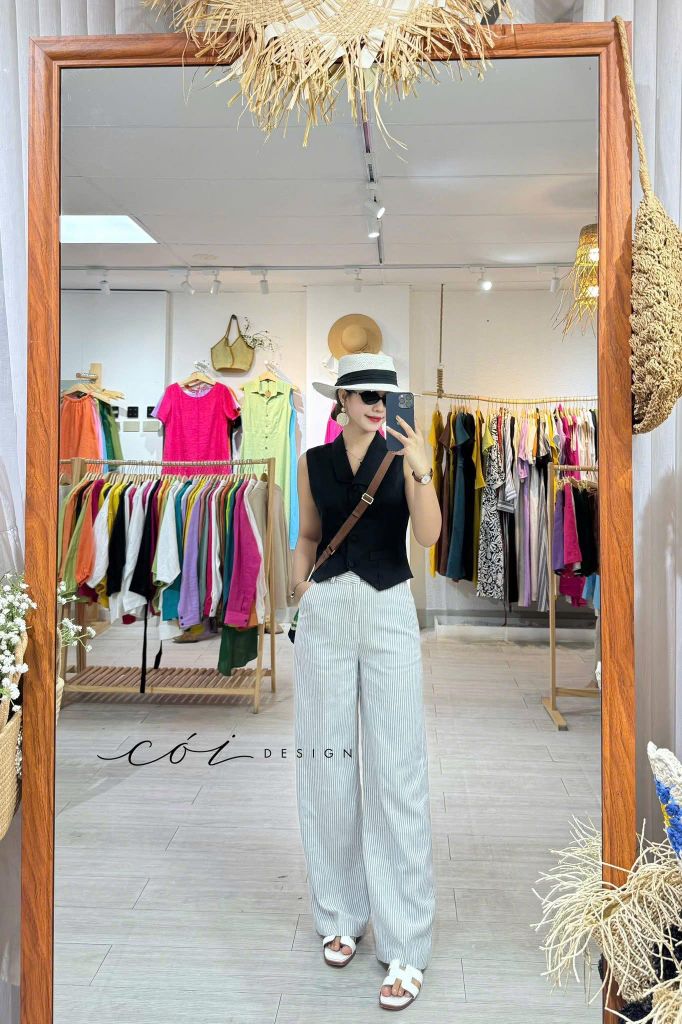 Quần suông linen tưng premium Cói Design