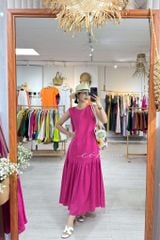 Đầm suông maxi linen tưng premium Cói Design