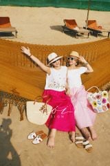Áo sát nách nút bọc Thêu hoa Linen tưng premium Cói Design
