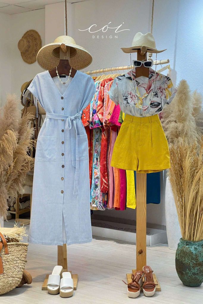 Áo danton họa tiết linen Nữ Cói Design